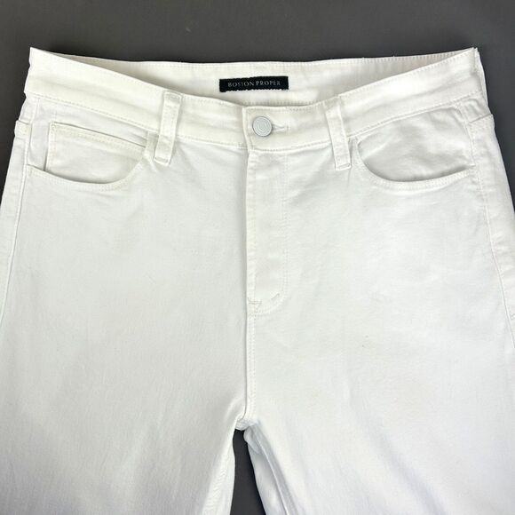 Boston Proper Denim - Boston Proper White Denim Wide Leg Jeans Size 10